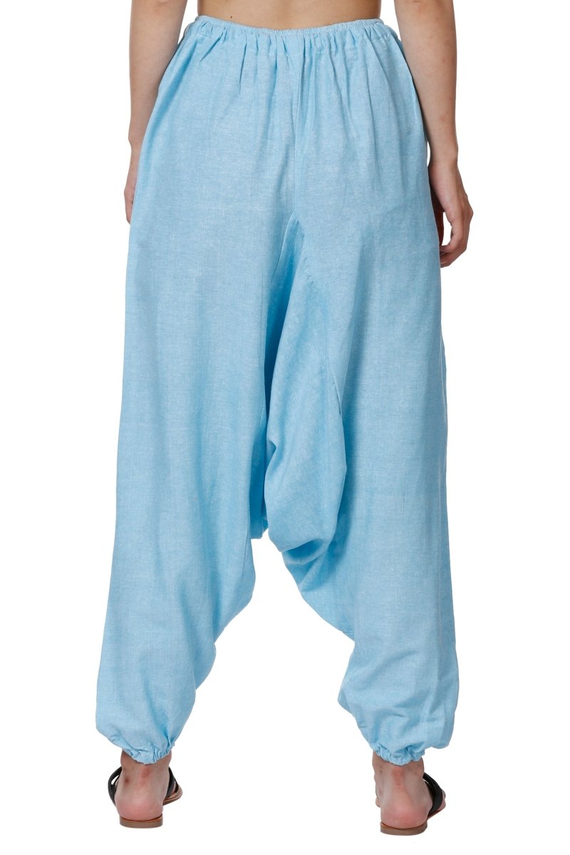 Buy Women's Harem Pants | Sky Blue | GSM - 170 | Free Size | Shop Verified Sustainable Products on Brown Living