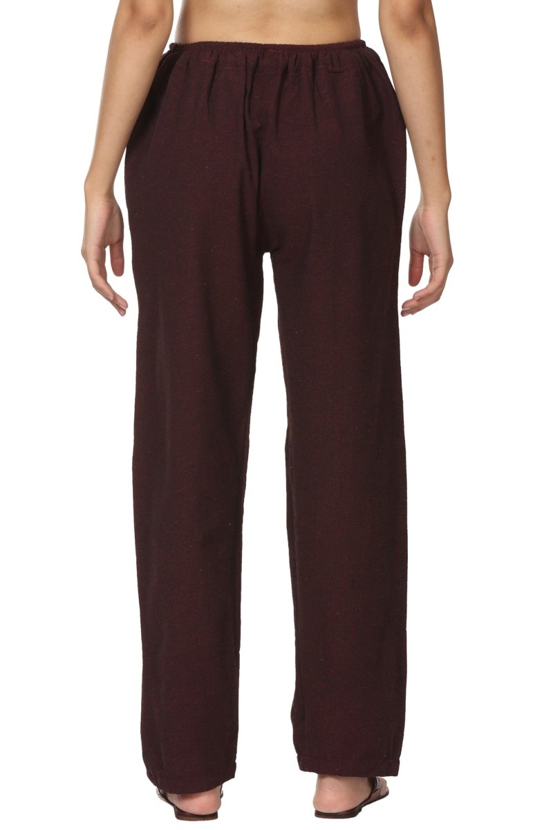 Buy Women's Lounge Pant | Maroon | Fits Waist Size 28" to 36" | Shop Verified Sustainable Womens Pants on Brown Living™