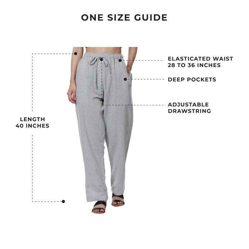 Buy Women's Lounge Pant | Melange Grey | Fits Waist Size 26" to 38" | Shop Verified Sustainable Products on Brown Living
