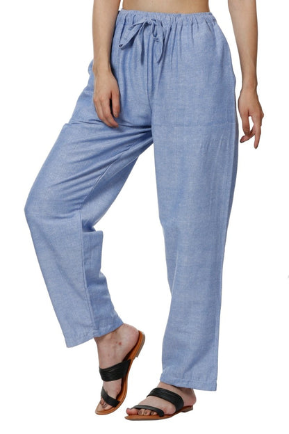 Women's Lounge Pants | Blue | Fits Waist Size 28" to 36" | Verified Sustainable by Brown Living™