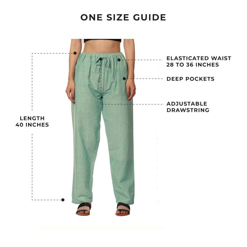 Women's Lounge Pants | Sea Green | Fits Waist Size 28" to 36" | Verified Sustainable by Brown Living™