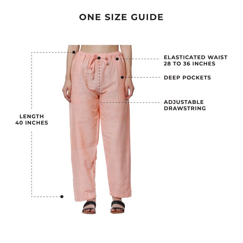 Buy Women's Lounge Pants | Orange | Fits Waist Size 28" to 36" | Shop Verified Sustainable Womens Pyjama on Brown Living™