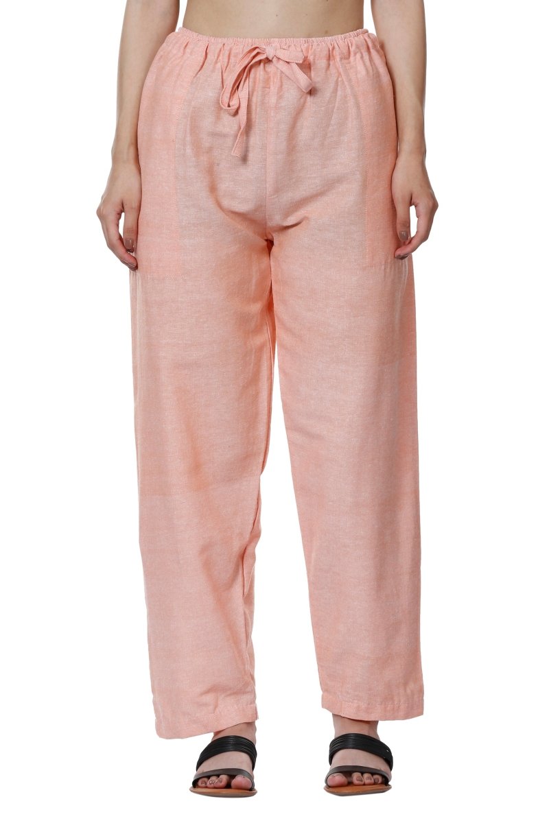Buy Women's Lounge Pants | Orange | GSM-170 | Free Size | Shop Verified Sustainable Products on Brown Living