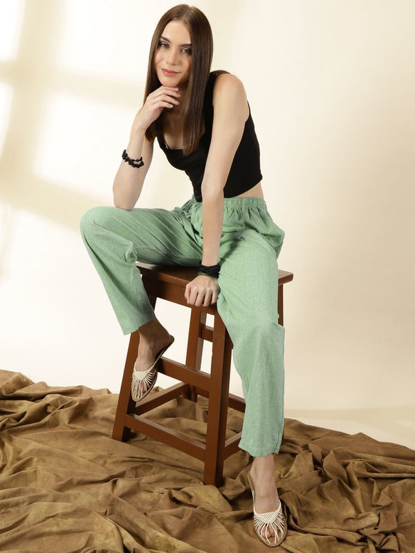 Buy Women's Lounge Pants | Sea Green | Fits Waist Size 28" to 36" | Shop Verified Sustainable Womens Pyjama on Brown Living™