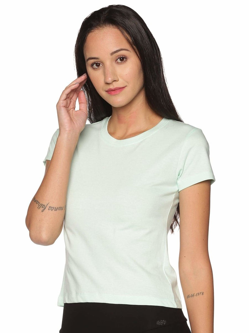 Buy Women's Organic Cotton T-Shirt - Pastel Green | Shop Verified Sustainable Womens T-Shirt on Brown Living™
