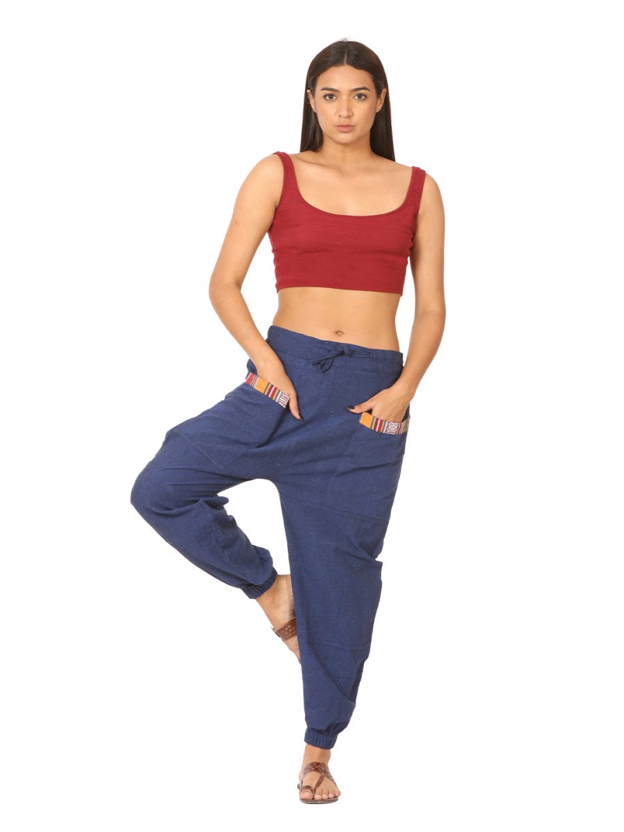 Buy OBSTYLE Comfortable Elastic Twill Waist Elastic Slim Fit Harem Pants《BA7009》  2024 Online | ZALORA Singapore
