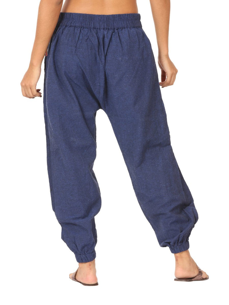 Buy Women's Straight Fit Harem Hopper Pants | Dark Blue | GSM-170 | Free Size | Shop Verified Sustainable Products on Brown Living