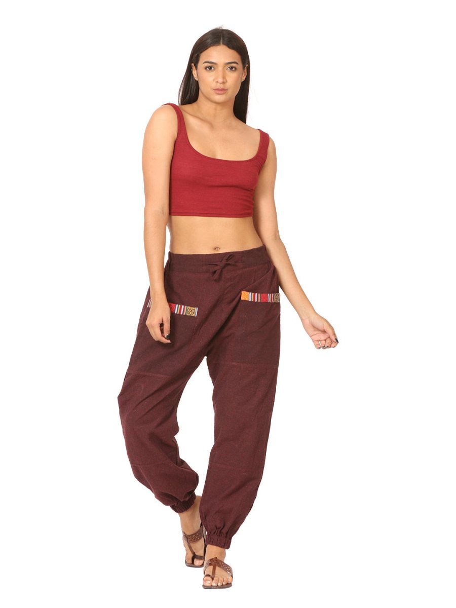 Women's Hopper | Maroon | Fits Waist Sizes 28 to 38 Inches | Verified Sustainable by Brown Living™