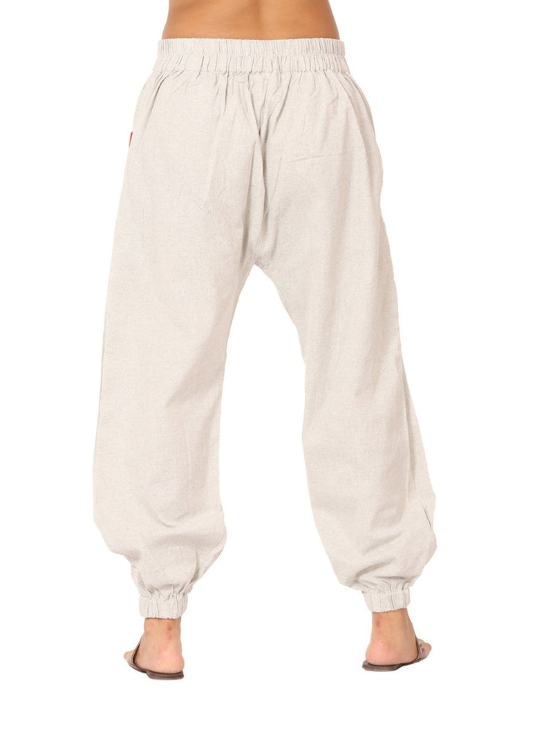 Buy Women's Straight Fit Harem Hopper Pants | Melange Grey | Fits Waist 28" to 38" | Shop Verified Sustainable Womens Pyjama on Brown Living™