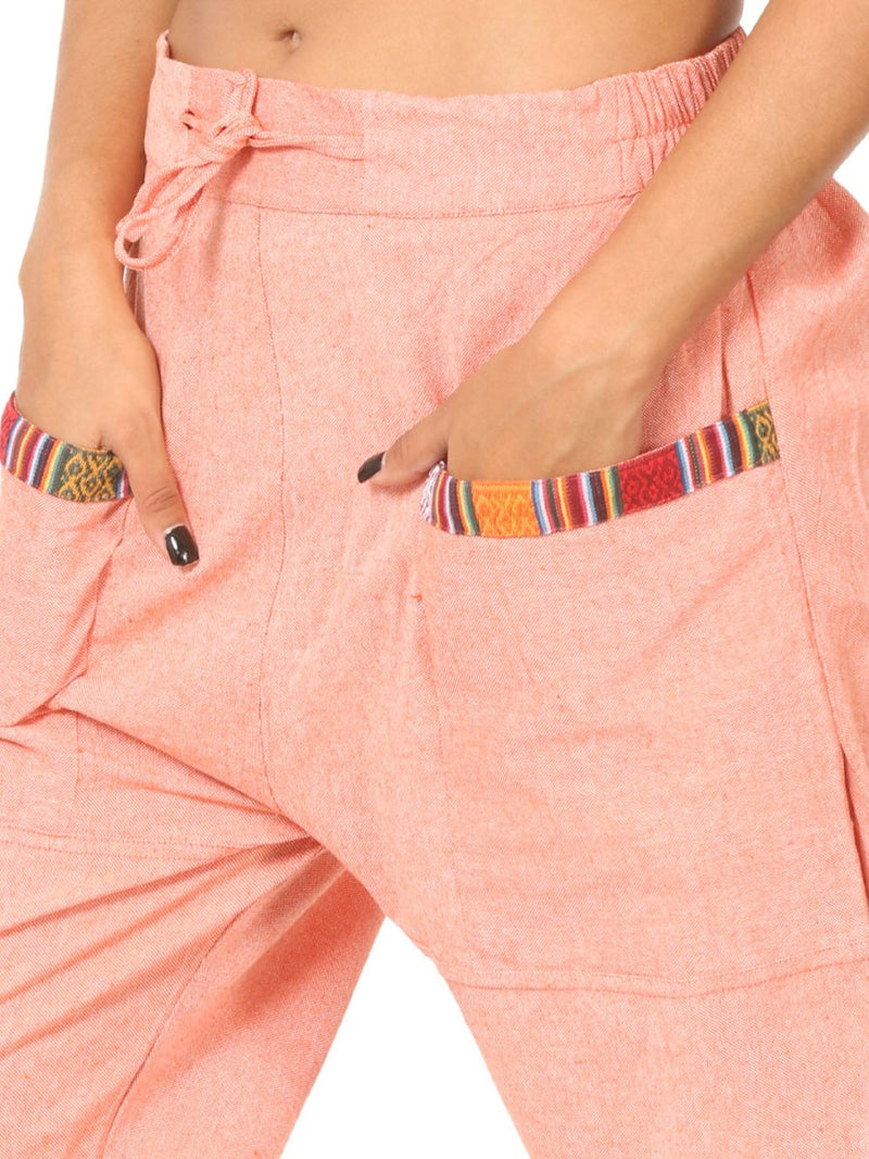 Buy Women's Straight Fit Harem Hopper Pants | Orange | Fits Waist 28" to 38" | Shop Verified Sustainable Womens Pyjama on Brown Living™