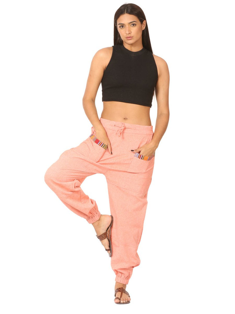 Buy Women's Straight Fit Harem Hopper Pants | Orange | Free Size | Shop Verified Sustainable Products on Brown Living