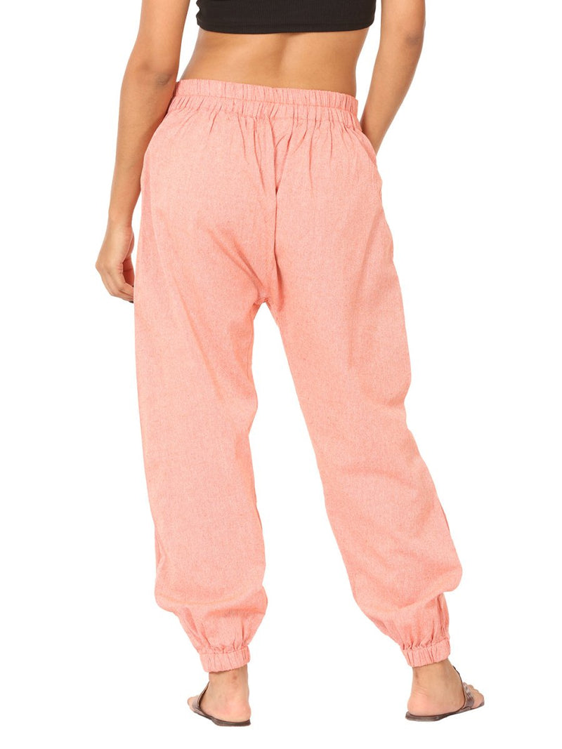 Buy Women's Straight Fit Harem Hopper Pants | Orange | Fits Waist 28" to 38" | Shop Verified Sustainable Womens Pyjama on Brown Living™