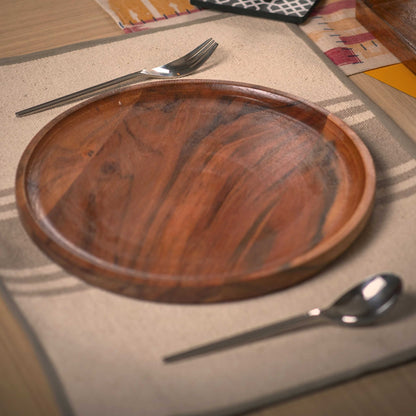 Acacia Wood Dinner Plate | Verified Sustainable by Brown Living™