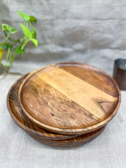 Acacia Wood Dinner Plate | Verified Sustainable by Brown Living™