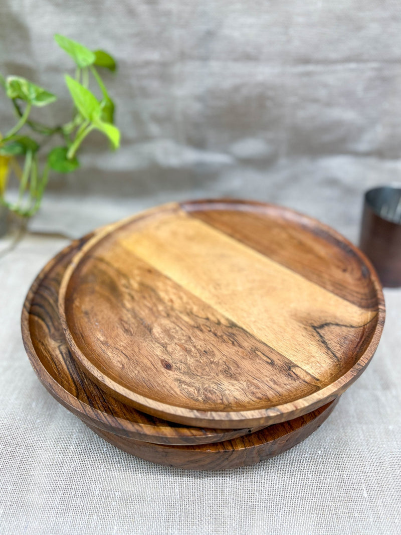 Wood Dinner Plate | Made of Acacia Wood | Verified Sustainable Plates & Bowls on Brown Living™