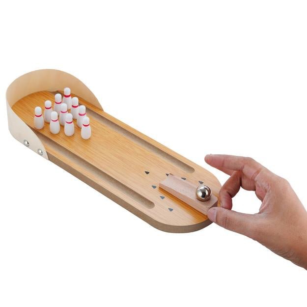 Buy Wooden Mini Bowling Ball Game Set For Adults and Kids | Shop Verified Sustainable Learning & Educational Toys on Brown Living™