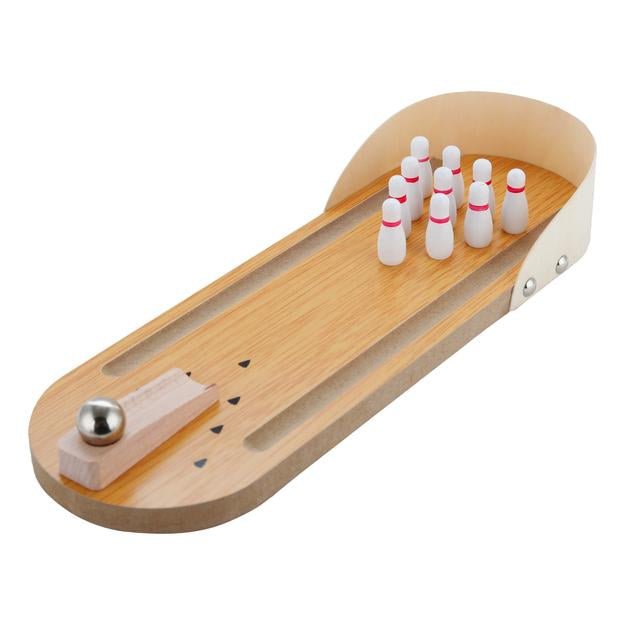 Buy Wooden Mini Bowling Ball Game Set For Adults and Kids | Shop Verified Sustainable Learning & Educational Toys on Brown Living™