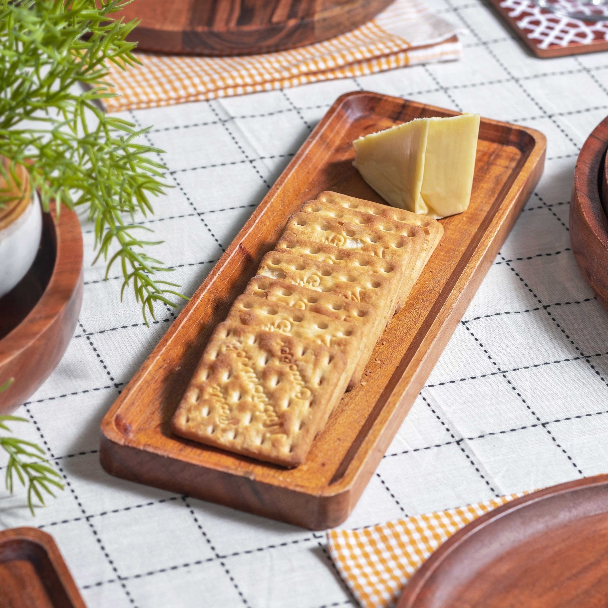 Acacia Wood Serving Tray | Verified Sustainable by Brown Living™