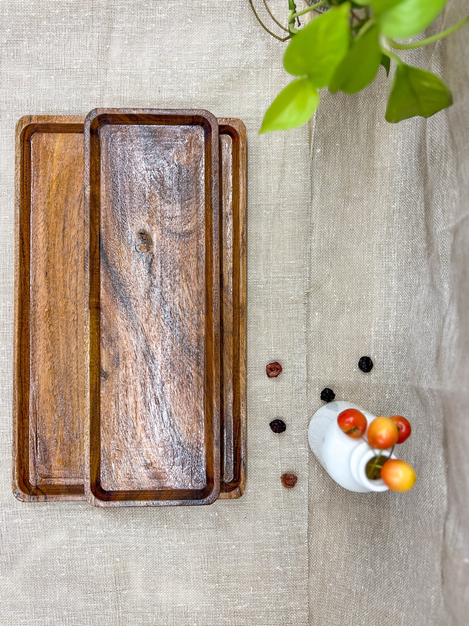 Acacia Wood Serving Tray | Verified Sustainable by Brown Living™