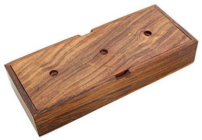 Wooden 9 - Rings Tower of Hanoi Puzzle Game | Handmade (Brown) – Learning & Educational Toys on Brown Living™. SKU: 1090. Img 3.