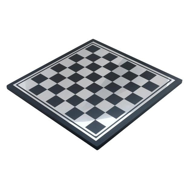 Handcrafted Wooden & Metal Chess Board Game Black and Silver Finish | Verified Sustainable by Brown Living™