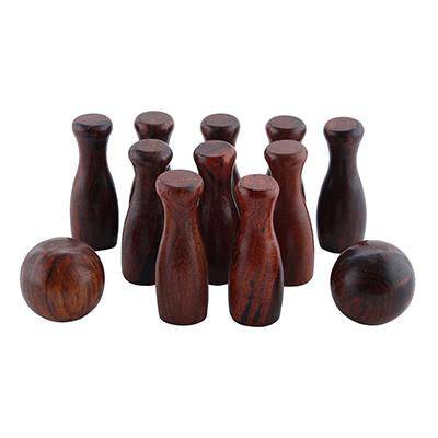 Buy Wooden Bowling Mini Game 12 Bottle with a Ball | Shop Verified Sustainable Learning & Educational Toys on Brown Living™