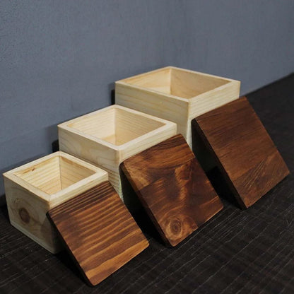 Wooden Box - Desktop / Tabletop Organizer - Set of 3 | Verified Sustainable by Brown Living™