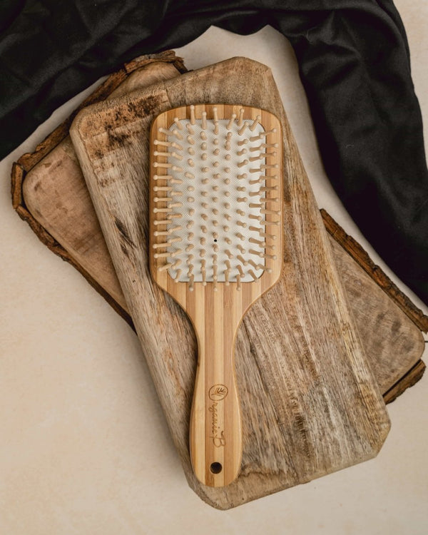 Buy Wooden Bristle Paddle Brush | Bamboo Hair Brush | Shop Verified Sustainable Hair Brush on Brown Living™