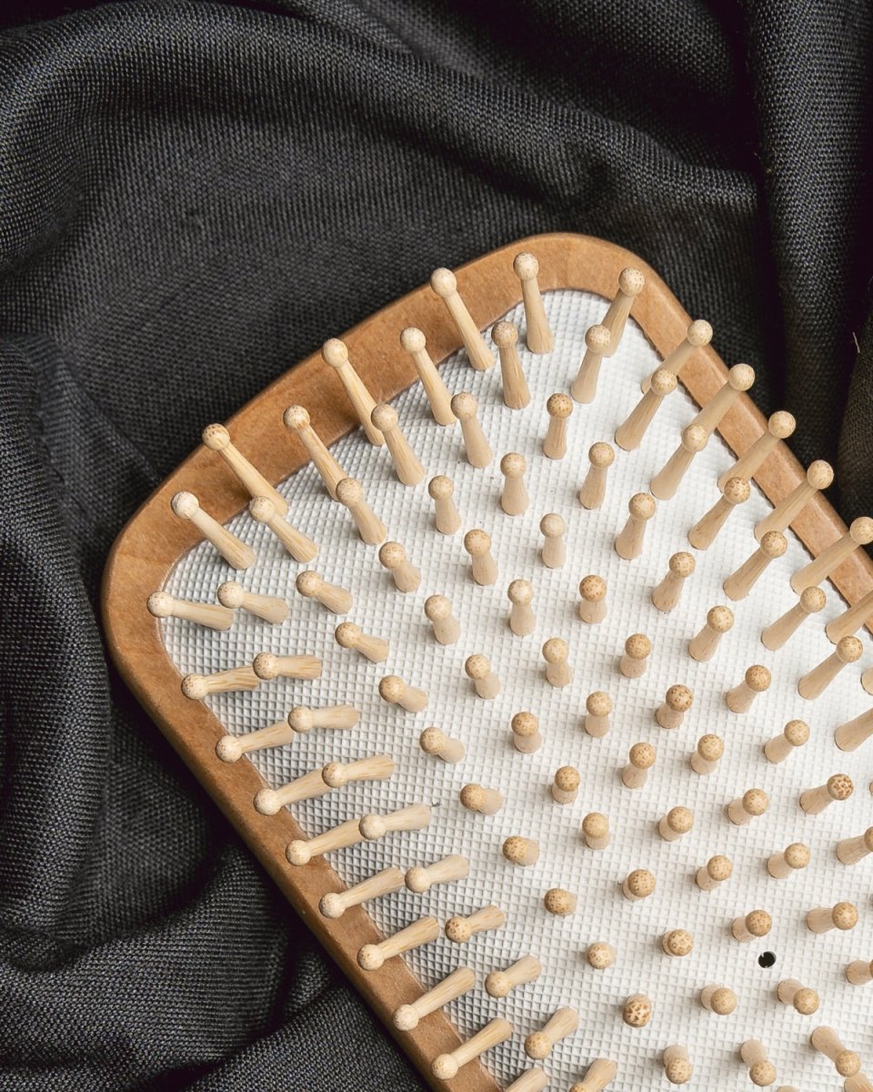 Wooden Bristle Paddle Brush | Medium Size | Verified Sustainable by Brown Living™