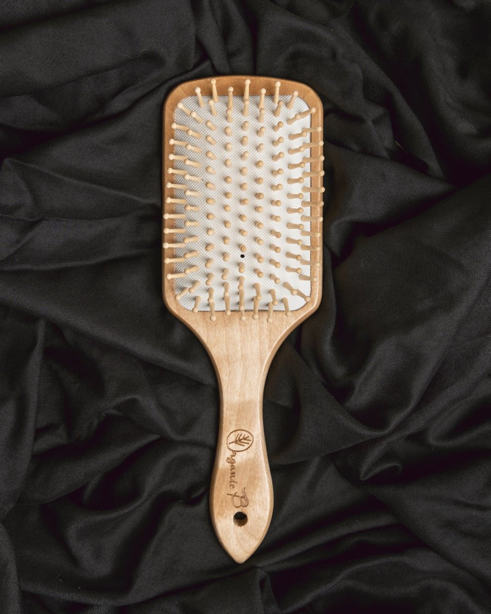 Wooden Bristle Paddle Brush | Medium Size | Verified Sustainable by Brown Living™