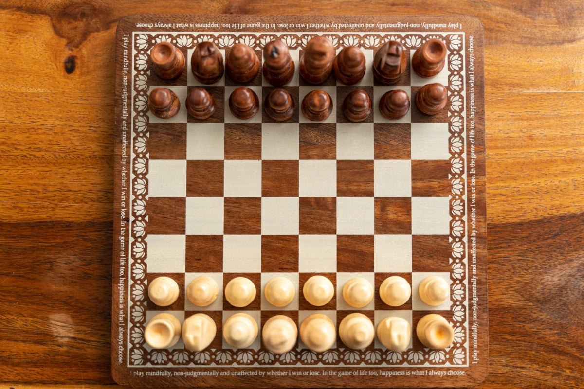 Buy Wooden Chess Board Game Online on Brown Living | Learning ...