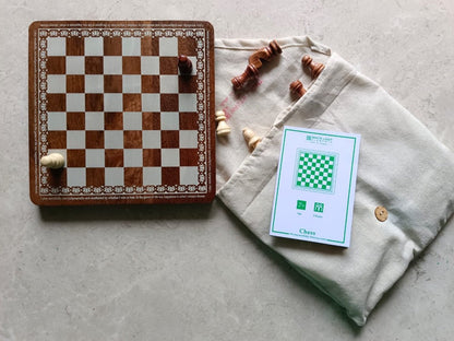 Wooden Chess Board Game | Verified Sustainable by Brown Living™