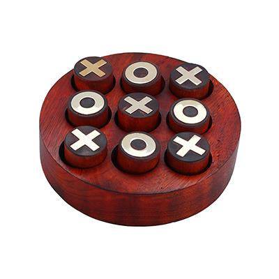 Wooden Noughts and Crosses |Brain Teaser Games | Verified Sustainable by Brown Living™