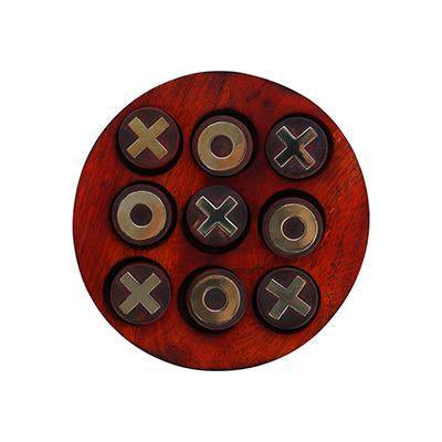 Wooden Noughts and Crosses |Brain Teaser Games | Verified Sustainable by Brown Living™