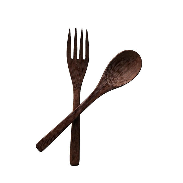 Buy Wooden Cutlery | Fork and Spoon | Artisan Made | Shop Verified Sustainable Products on Brown Living