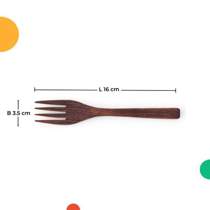 Wooden Cutlery | Fork and Spoon | Artisan Made | Verified Sustainable by Brown Living™