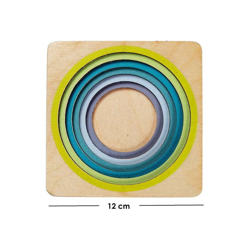 Buy Wooden Fraction Puzzle - 6 Layers | Shop Verified Sustainable Learning & Educational Toys on Brown Living™