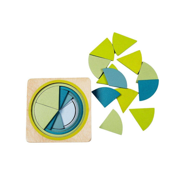 Buy Wooden Fraction Puzzle - 6 Layers | Shop Verified Sustainable Learning & Educational Toys on Brown Living™