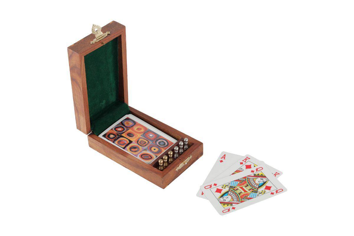 Buy Wooden Cribbage Boards with 6 Metal Cribbage Pegs and Playing Cards ...