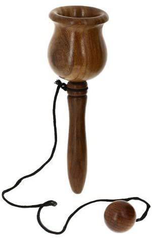 Wooden Handcrafted Cup and Ball Game Kids and Adults, Height - 8 Inch – Learning & Educational Toys on Brown Living™. SKU: 1084. Img 1.
