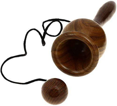 Wooden Handcrafted Cup and Ball Game Kids and Adults, Height - 8 Inch – Learning & Educational Toys on Brown Living™. SKU: 1084. Img 2.