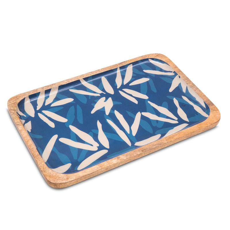 Buy Wooden Indigo Rectangular Platter | Shop Verified Sustainable Trays & Platters on Brown Living™