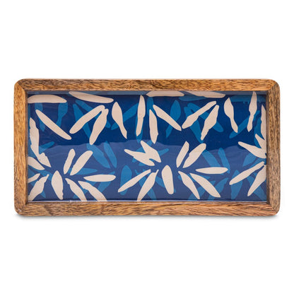 Wooden Indigo Tray Platter | Verified Sustainable by Brown Living™