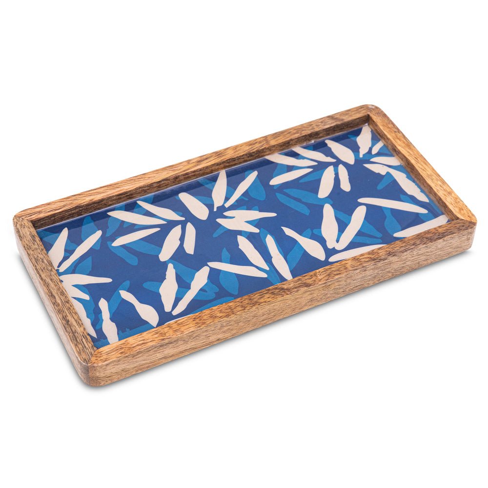 Wooden Indigo Tray Platter | Verified Sustainable by Brown Living™