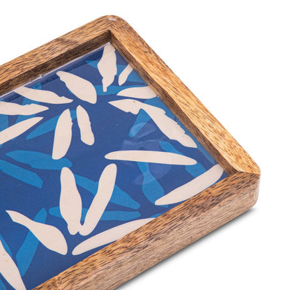 Wooden Indigo Tray Platter | Verified Sustainable by Brown Living™