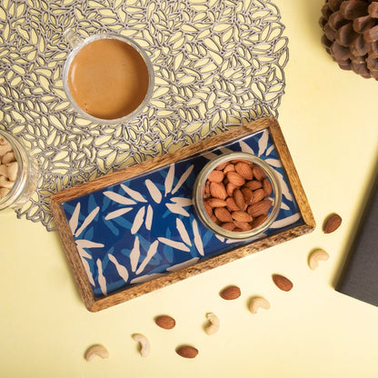 Wooden Indigo Tray Platter | Verified Sustainable by Brown Living™