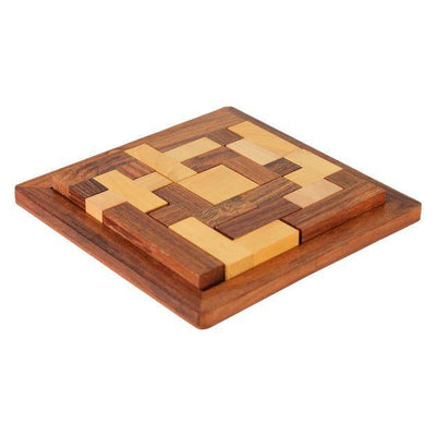 Handmade Wooden Jigsaw Puzzle for Kids - 6.4x6.4x0.7 Inches – Learning & Educational Toys on Brown Living™. SKU: 1227391. Img 3.