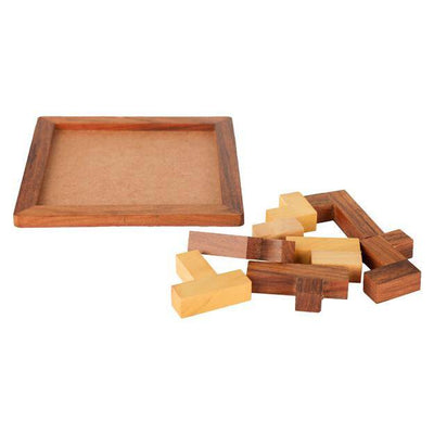 Handmade Wooden Jigsaw Puzzle for Kids - 6.4x6.4x0.7 Inches – Learning & Educational Toys on Brown Living™. SKU: 1227391. Img 5.