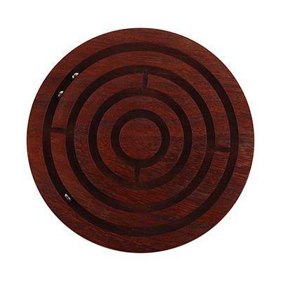 Wooden Labyrinth Board Game Ball in Maze Puzzle Goli Game | Verified Sustainable by Brown Living™