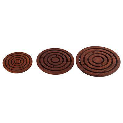 Wooden Labyrinth Board Game Ball in Maze Puzzle Goli Game | Verified Sustainable by Brown Living™